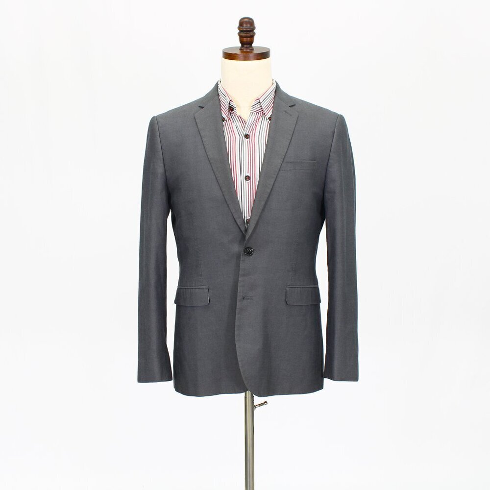 Express 40R Gray Solid 2-Button Sport Coat Blazer Jacket P371